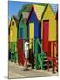 Colourfully Painted Victorian Bathing Huts in False Bay, Cape Town, South Africa, Africa-Yadid Levy-Mounted Photographic Print