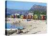 Colourfully Painted Victorian Bathing Huts in False Bay, Cape Town, South Africa, Africa-Yadid Levy-Stretched Canvas