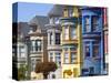 Colourfully Painted Victorian Houses in the Haight-Ashbury District of San Francisco, California, U-Gavin Hellier-Stretched Canvas