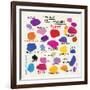 Colours Of Flowers-Jenny Frean-Framed Giclee Print