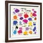 Colours Of Flowers-Jenny Frean-Framed Giclee Print