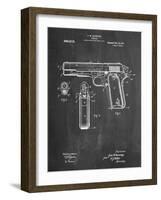 Colt 45 Patent 1911, Firearm Patent-null-Framed Art Print