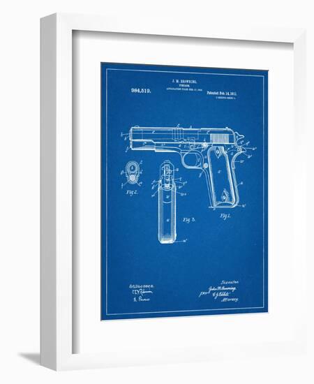 Colt 45 Patent 1911-null-Framed Art Print