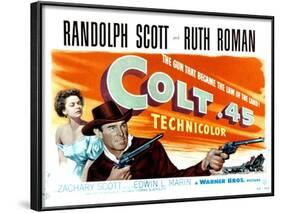 Colt .45, Ruth Roman, Randolph Scott, 1950-null-Framed Photo