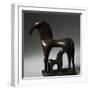 Colt Suckling on its Mother, Bronze Statue, from Olympia, Peloponnese, Greece-null-Framed Giclee Print