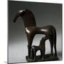 Colt Suckling on its Mother, Bronze Statue, from Olympia, Peloponnese, Greece-null-Mounted Giclee Print