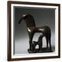 Colt Suckling on its Mother, Bronze Statue, from Olympia, Peloponnese, Greece-null-Framed Giclee Print