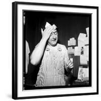 Coluche, 12 February 1975-Marcel Begoin-Framed Photographic Print