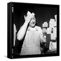 Coluche, 12 February 1975-Marcel Begoin-Framed Stretched Canvas