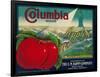 Columbia Apple Crate Label - Yakima, WA-Lantern Press-Framed Art Print