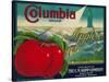 Columbia Apple Crate Label - Yakima, WA-Lantern Press-Stretched Canvas