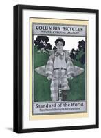 Columbia Bicycles Insure Cycling Delight, Standard of the World, Pope Manufacturing Co-Maxfield Parrish-Framed Art Print