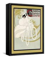 Columbia Bicycles. Pope Manufacturing Co Hartford, Conn. 1895-Will Bradley-Framed Stretched Canvas