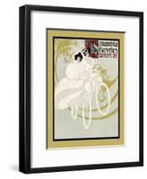 Columbia Bicycles. Pope Manufacturing Co Hartford, Conn. 1895-Will Bradley-Framed Art Print