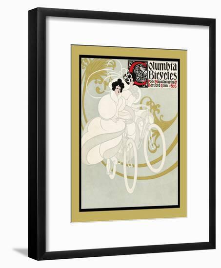 Columbia Bicycles. Pope Manufacturing Co Hartford, Conn. 1895-Will Bradley-Framed Art Print