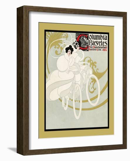 Columbia Bicycles. Pope Manufacturing Co Hartford, Conn. 1895-Will Bradley-Framed Art Print