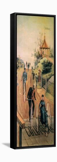 Columbia Bicycles Poster-Donaldson Brothers-Framed Stretched Canvas