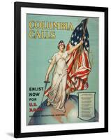 "Columbia Calls: Enlist Now For the U.S. Army", 1916-Frances Adams Halsted-Framed Giclee Print