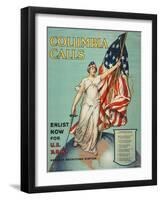 "Columbia Calls: Enlist Now For the U.S. Army", 1916-Frances Adams Halsted-Framed Giclee Print