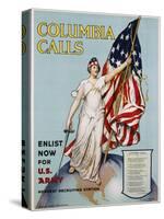 Columbia Calls Recruitment Poster-Frances Adams Halsted and V. Aderente-Stretched Canvas