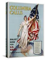 Columbia Calls Recruitment Poster-Frances Adams Halsted and V. Aderente-Stretched Canvas