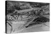 Columbia Falls, Montana - Aerial View of Town-Lantern Press-Stretched Canvas