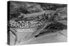 Columbia Falls, Montana - Aerial View of Town-Lantern Press-Stretched Canvas