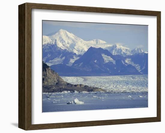 Columbia Glacier, Chugach Mountains, Alaksa, USA-Anthony Waltham-Framed Photographic Print