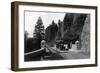 Columbia Gorge Shepherd's Dell Old Car Photograph - Columbia Gorge, OR-Lantern Press-Framed Art Print