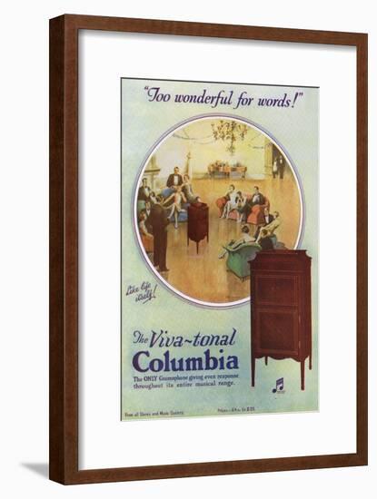 Columbia Gramophone Advertisement-null-Framed Art Print