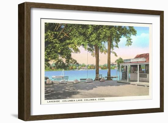 Columbia Lake, Connecticut-null-Framed Art Print