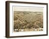 Columbia, Missouri - Panoramic Map-Lantern Press-Framed Art Print