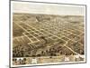 Columbia, Missouri - Panoramic Map-Lantern Press-Mounted Art Print