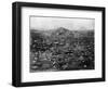 Columbia Mountain Sits at the Edge of Goldfield, Nevada-P.E. Larson-Framed Photographic Print