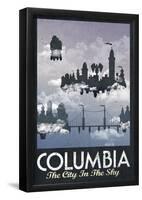 Columbia Retro Travel Poster-null-Framed Poster