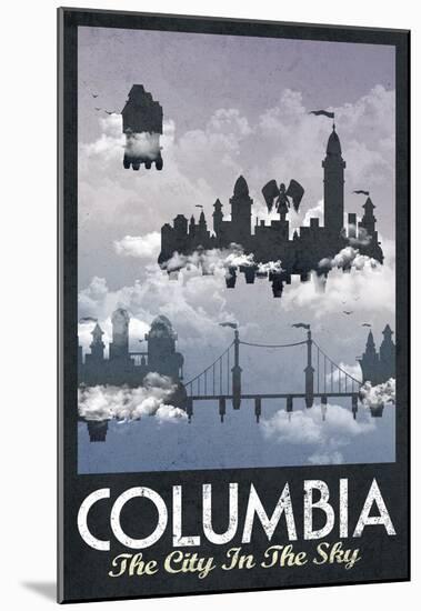 Columbia Retro Travel Poster-null-Mounted Poster