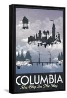 Columbia Retro Travel Poster-null-Framed Stretched Canvas