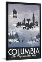 Columbia Retro Travel Poster-null-Framed Poster