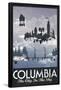 Columbia Retro Travel Poster-null-Framed Poster