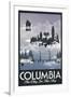 Columbia Retro Travel-null-Framed Art Print