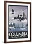 Columbia Retro Travel-null-Framed Art Print