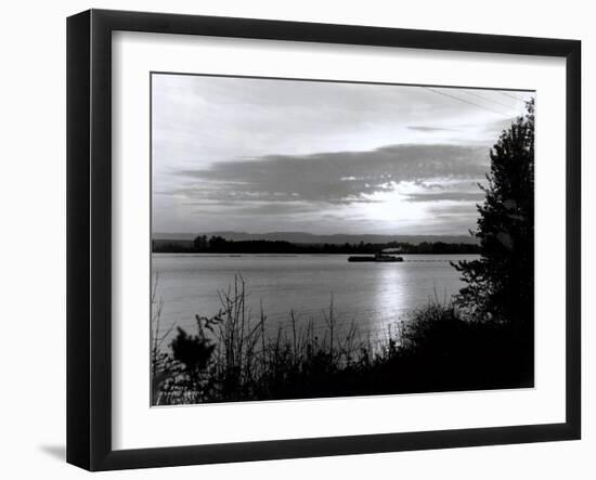 Columbia River at Sunset, 1931-Asahel Curtis-Framed Giclee Print