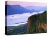 Columbia River below, Crown Point State Park, Oregon, USA-Charles Gurche-Stretched Canvas