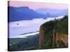 Columbia River below, Crown Point State Park, Oregon, USA-Charles Gurche-Stretched Canvas