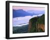 Columbia River below, Crown Point State Park, Oregon, USA-Charles Gurche-Framed Premium Photographic Print