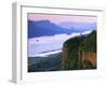 Columbia River below, Crown Point State Park, Oregon, USA-Charles Gurche-Framed Premium Photographic Print
