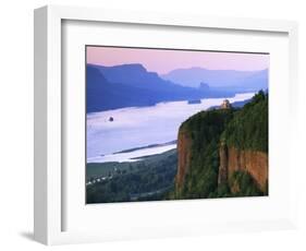 Columbia River below, Crown Point State Park, Oregon, USA-Charles Gurche-Framed Photographic Print