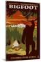 Columbia River Gorge - Home of Bigfoot-Lantern Press-Mounted Art Print