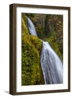 Columbia River Gorge National Scenic Area, Oregon: Detail Of Wahkeena Falls-Ian Shive-Framed Photographic Print