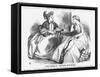 Columbia's Sewing-Machine, 1864-John Tenniel-Framed Stretched Canvas